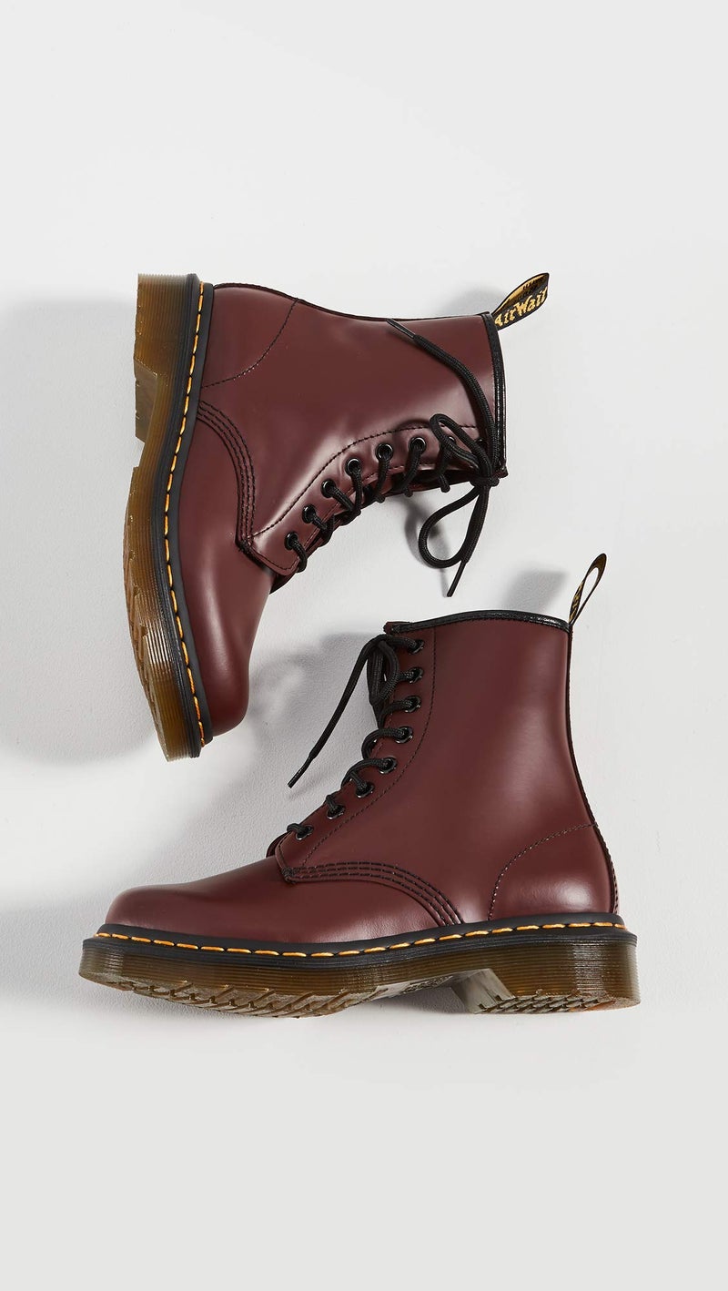Dr Martens Dr. Martens Unisex 1460 Smooth Leather 8 Eye Boot, Cherry Red, 9 Women/8 Men - Image 5