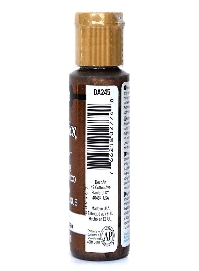 DecoArt Dazzling Metallics 2-Ounce Rich Espresso Acrylic Paint ,Brown - Image 2