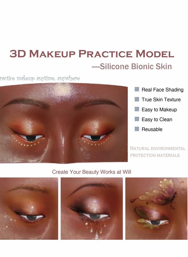 Generic Silicone Makeup Practice Board for Eyelash Application - Realistic Mannequin Face for Cosmetologists and Beauty Students  - Image 2