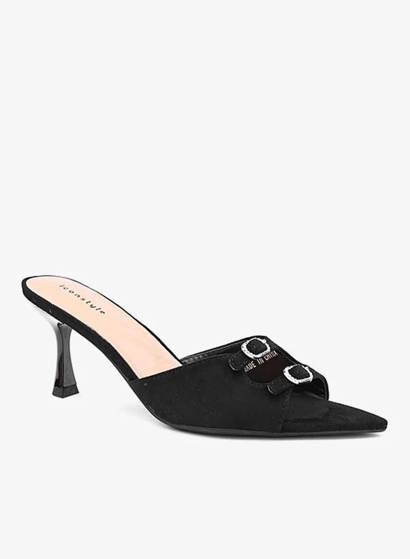 أيقون Suede Classic & Elegant Heel Slipper