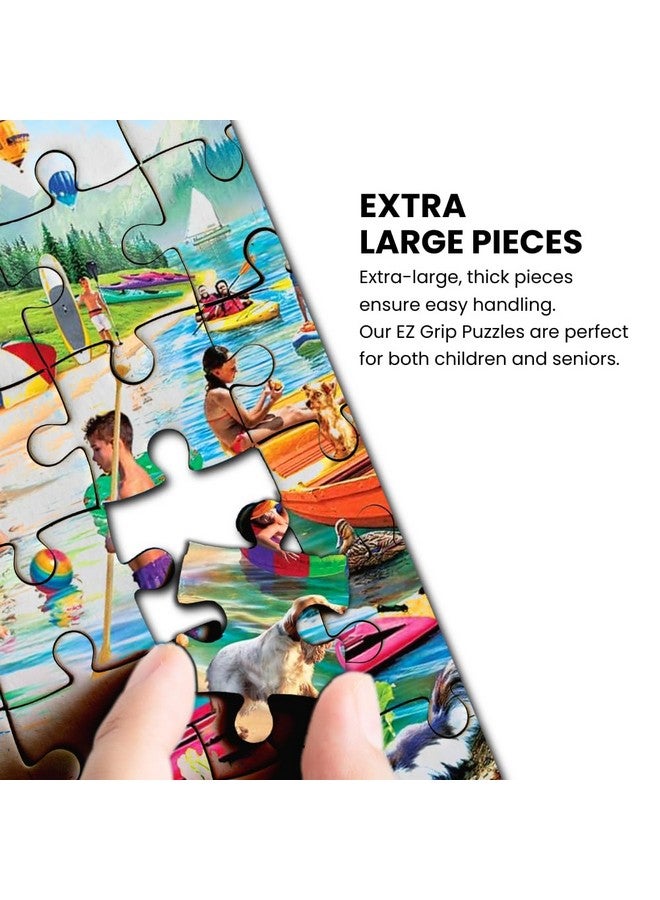 MasterPieces - 300 Piece Jigsaw Puzzle, Large EZ Grip Shapes, Moonlight Camping, Fun for Adults, Seniors, Family, Kids, Non-Glare Finish, 18"x24" - Image 5