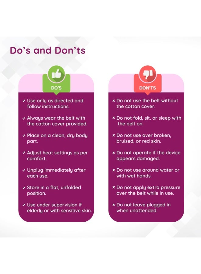 فلامنكو وسادة التدفئة الكهربائية Flamingo العظمية (مقاس Mini) - حزام لتخفيف الآلام مع وحدة تحكم في الحرارة - عملي ومحمول - Image 4