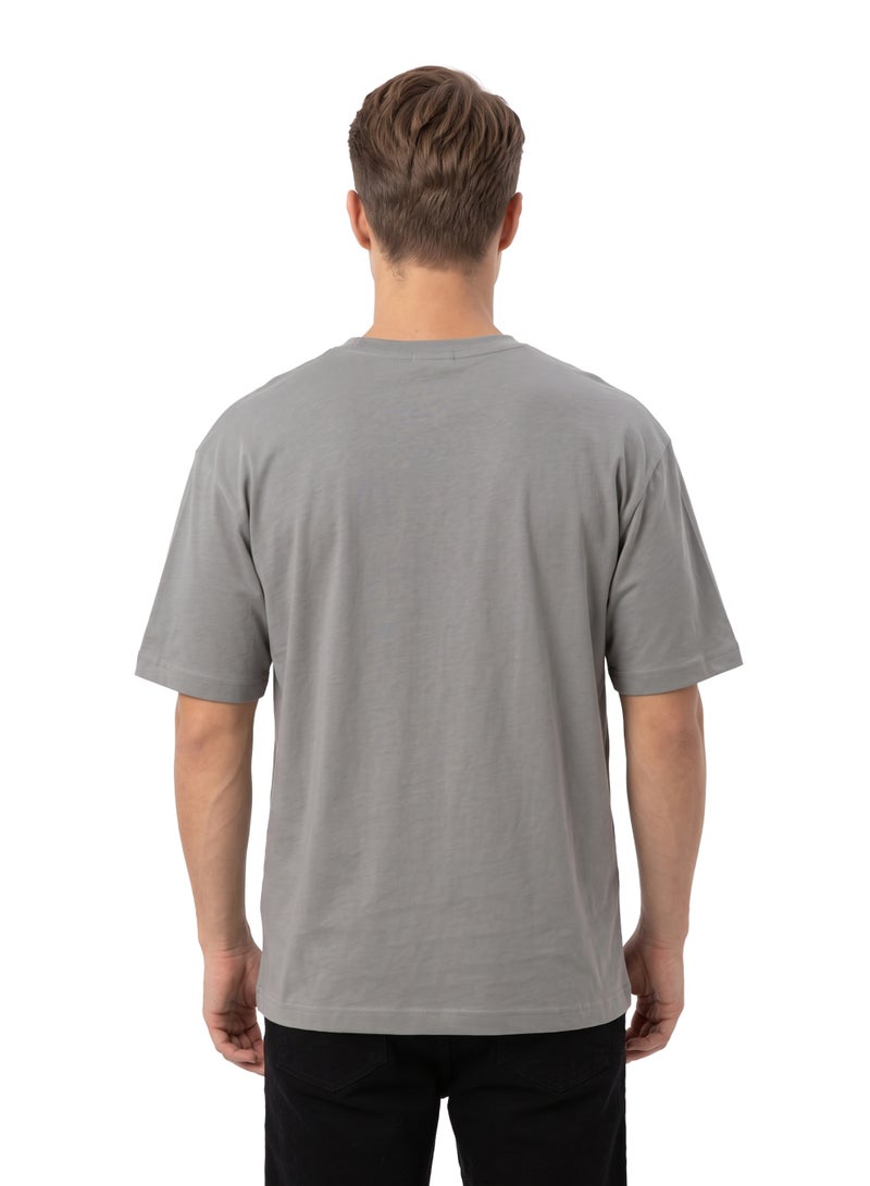 The Smurfs “Snap!” Men’s Drop Shoulder T-Shirt | Smurf Graffiti Graphic Print Casual Crew Neck Cotton Tee - Image 2