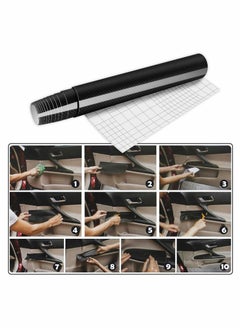 SYOSI Car Sticker Textured 6D Carbon Fibre Vinyl Self-Adhesive Waterproof Bubble-Free, Suitable Decoration for Diy Appearance & Interior of Motorcycles Computers Cars, Black, 300 x 30 cm  - Image 5