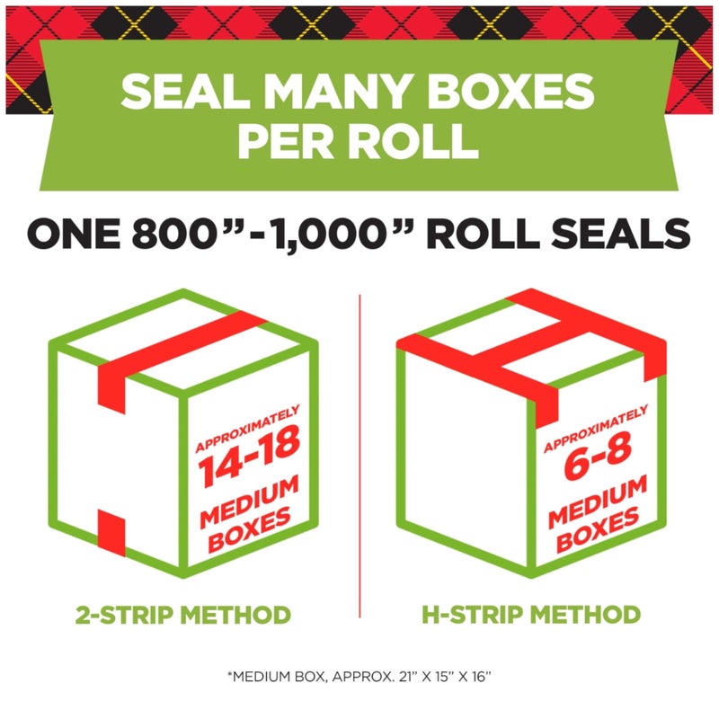 Scotch Sure Start Packing Tape, Clear, Holiday Wrapping Tape with Quiet Unwind and Easy Start, 1.88 in. x 25 yd., 6 Tape Rolls, Packaging May Vary - Image 4