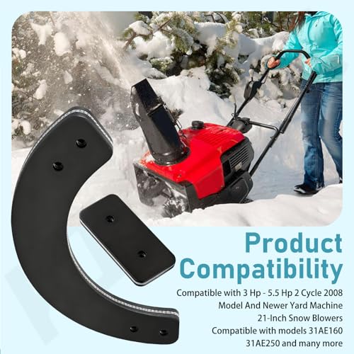 KINTLE 753-04472 953-04472 735-04033 735-04032 Rubber Paddle Set Compatible with 21" MTD Single-Stage Snowblowers, 2004 and Newer - Image 3