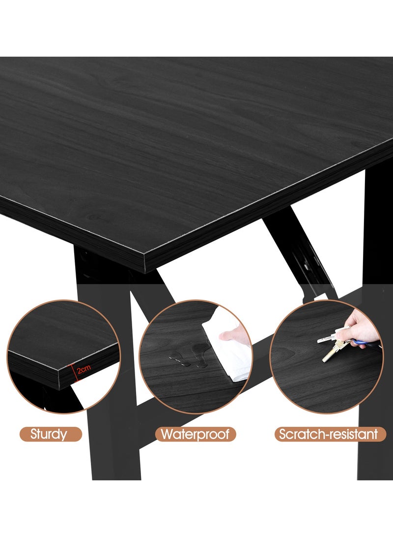 ميشيدا طاولة قابلة للطي، مكتب خارجي محمول، طاولة كمبيوتر قابلة للتعديل، مكتب كتابة صغير قابل للطي - Image 4