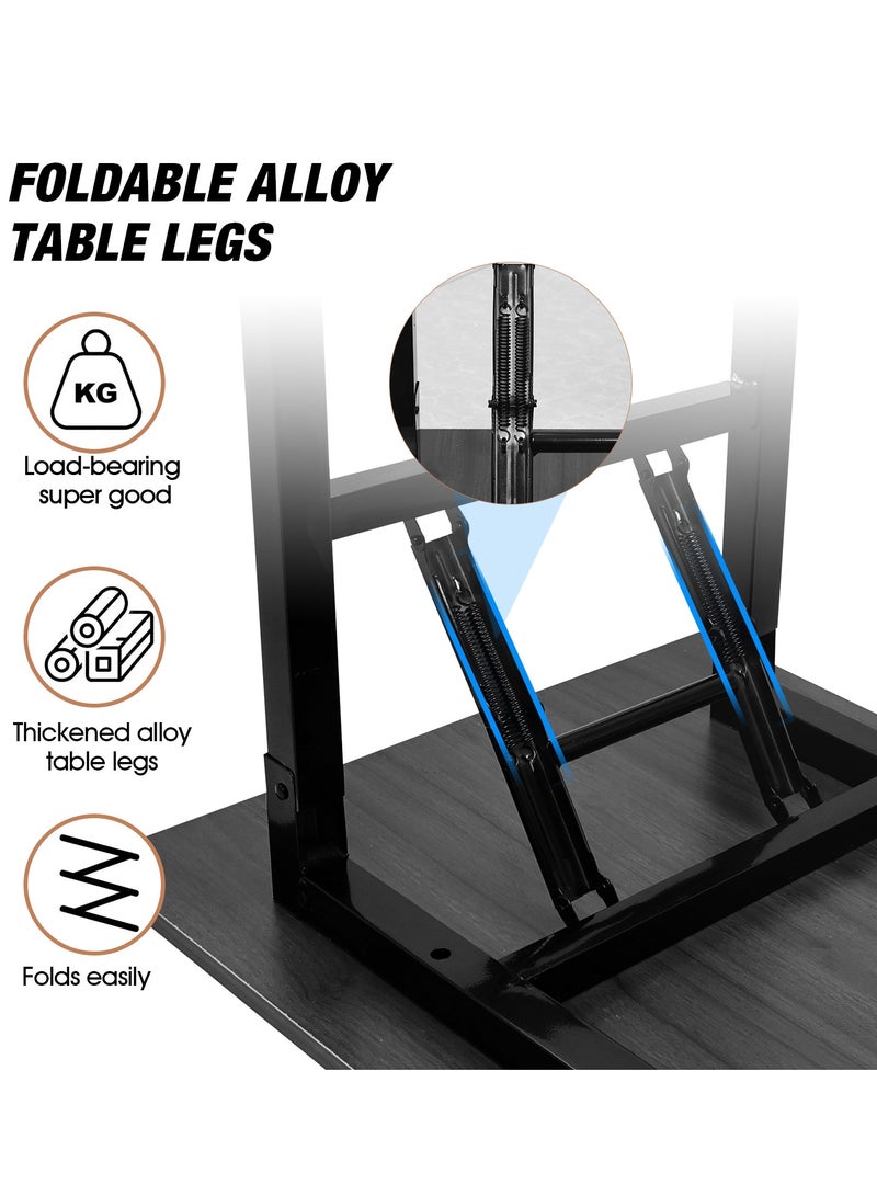 ميشيدا طاولة قابلة للطي، مكتب خارجي محمول، طاولة كمبيوتر قابلة للتعديل، مكتب كتابة صغير قابل للطي - Image 5
