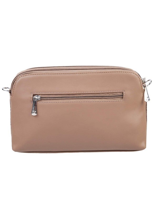 Mochi Womens Synthetic Brown Zip Top Sling (One Size) - Image 3