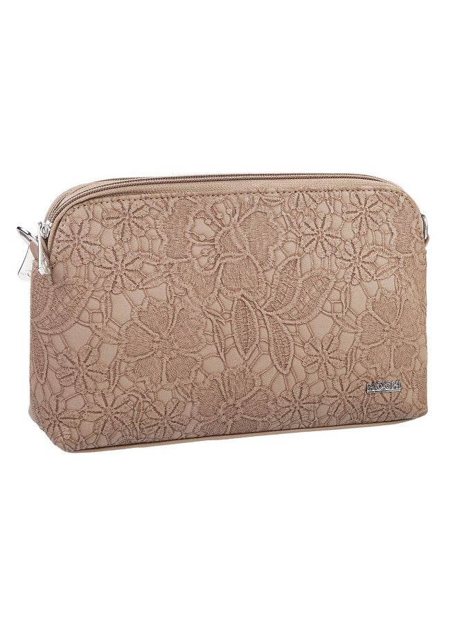 Mochi Womens Synthetic Brown Zip Top Sling (One Size) - Image 5