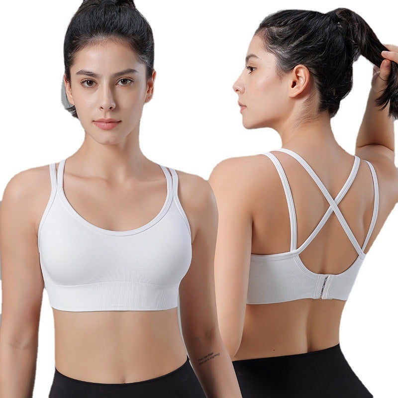 Cross Beauty Back Bra Yoga Shockproof Running Fitness Plus Size Sports Underwear Sport Bra - Image 5