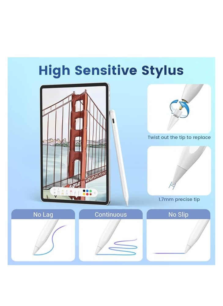 Capacitive stylus suitable for Apple iPad Pro white (2 pen tips included)  - Image 3