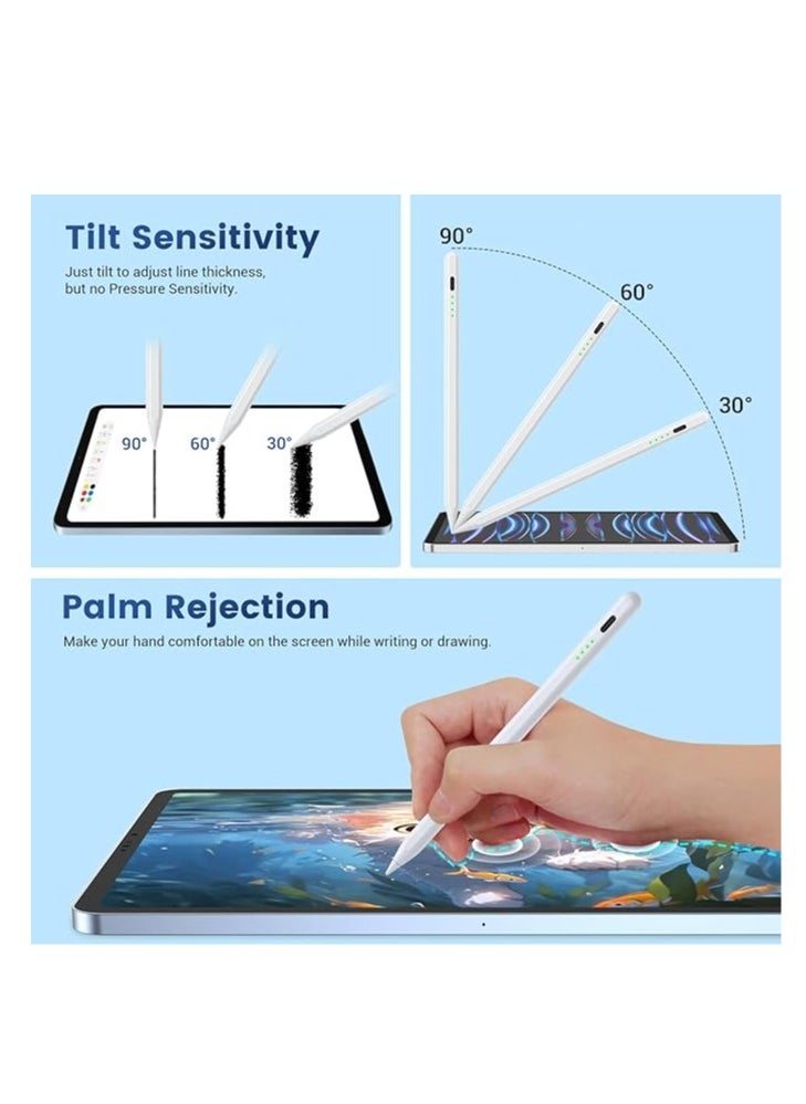 Capacitive stylus suitable for Apple iPad Pro white (2 pen tips included)  - Image 4