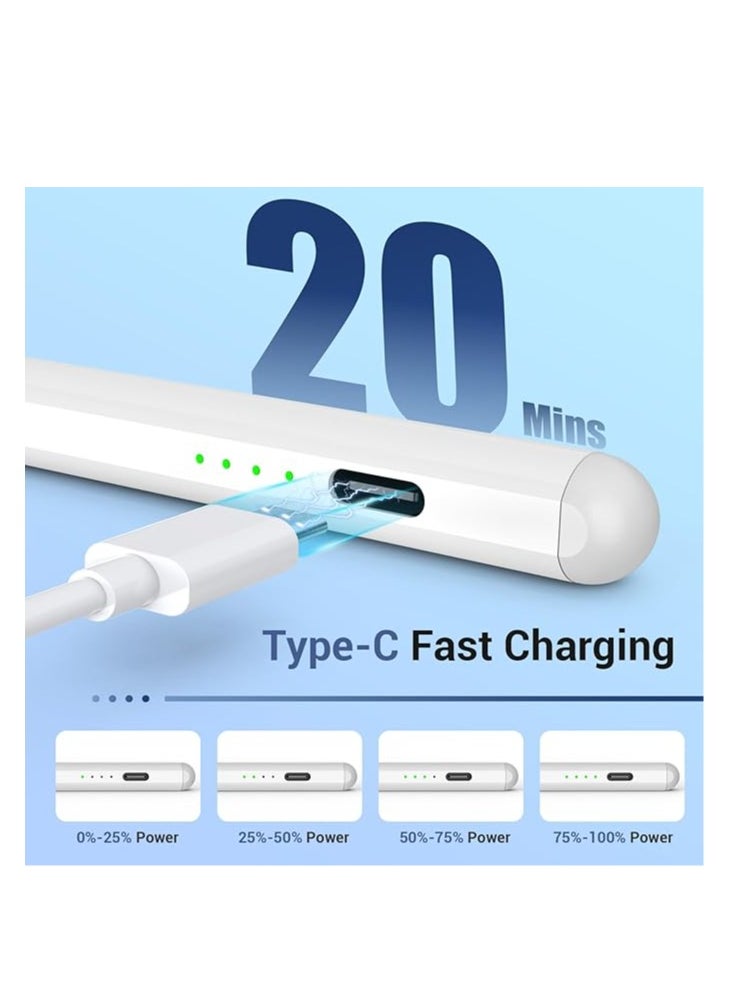 Capacitive stylus suitable for Apple iPad Pro white (2 pen tips included)  - Image 5