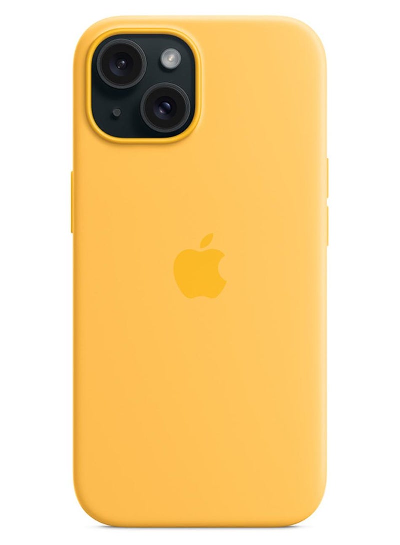 Apple iPhone 15 Plus Silicone Case With MagSafe Sunshine - Image 1