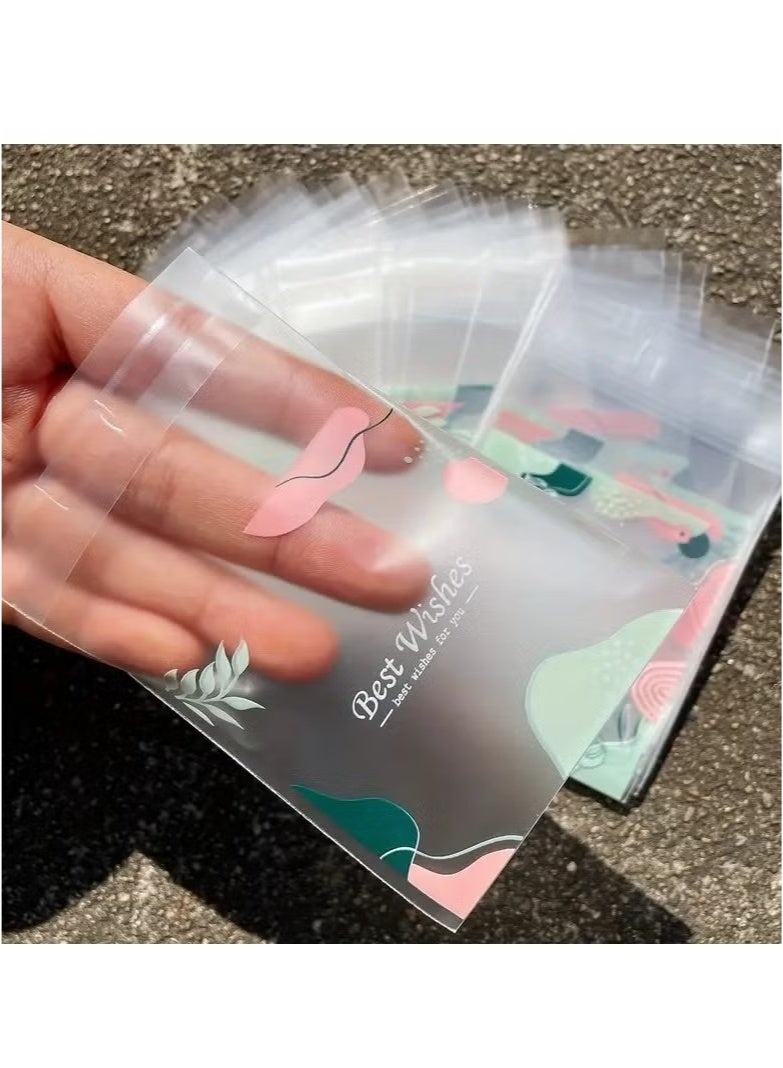 100pcs Ziplock Candy Bag, Gift Bag, Small Biscuit Pastry Packaging Bag, Small Object Decoration Bag 7cm×10cm Eid Mubarak  - Image 1