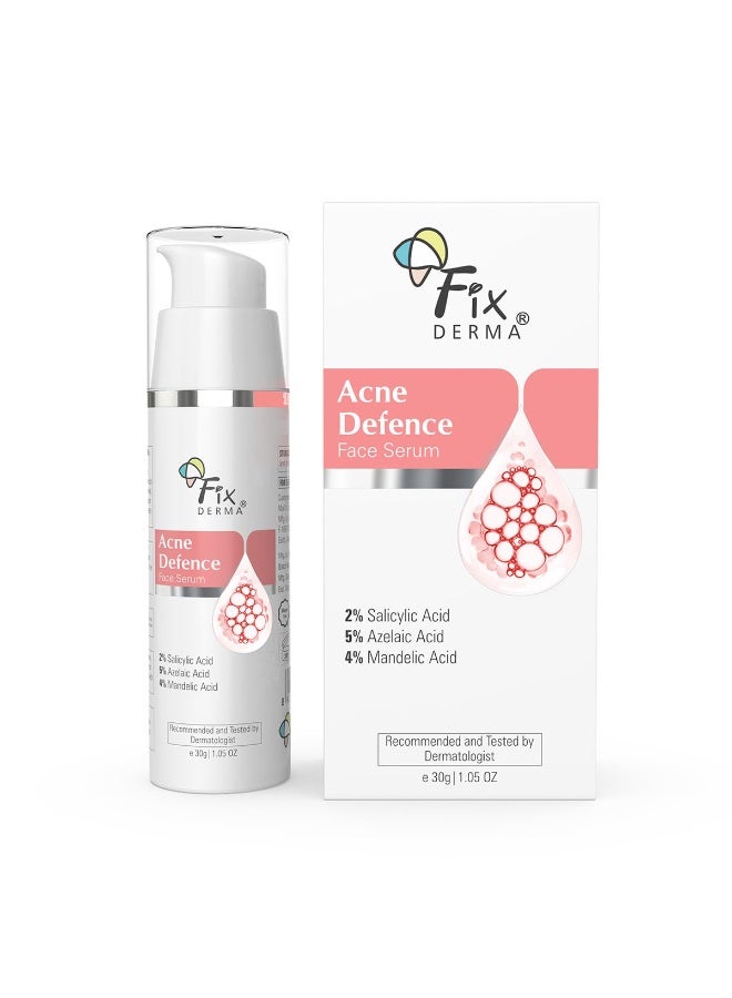 Fixderma  Acne Defence face serum,2% Salicylic Acid Serum  5% Azelaic Acid & 4% Mandelic Acid | Anti Acne Face Serum | Face Serum for Men & Women - 30 gm - Image 1