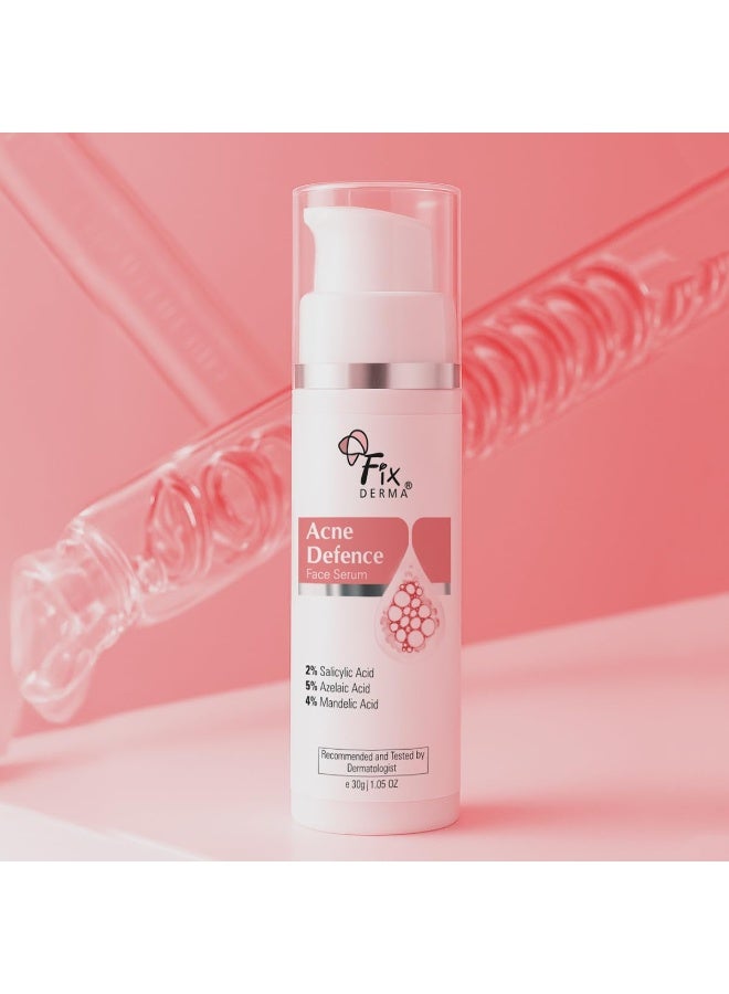 Fixderma  Acne Defence face serum,2% Salicylic Acid Serum  5% Azelaic Acid & 4% Mandelic Acid | Anti Acne Face Serum | Face Serum for Men & Women - 30 gm - Image 2