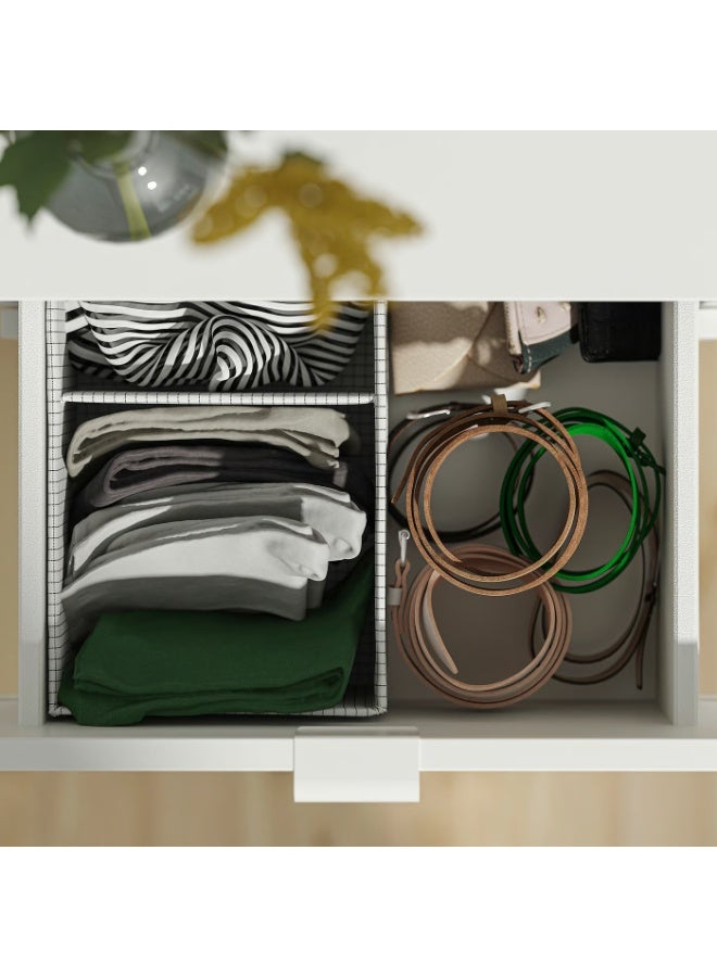 stuk Box with Compartments, White/Black, 17x32x10 cm - Image 3