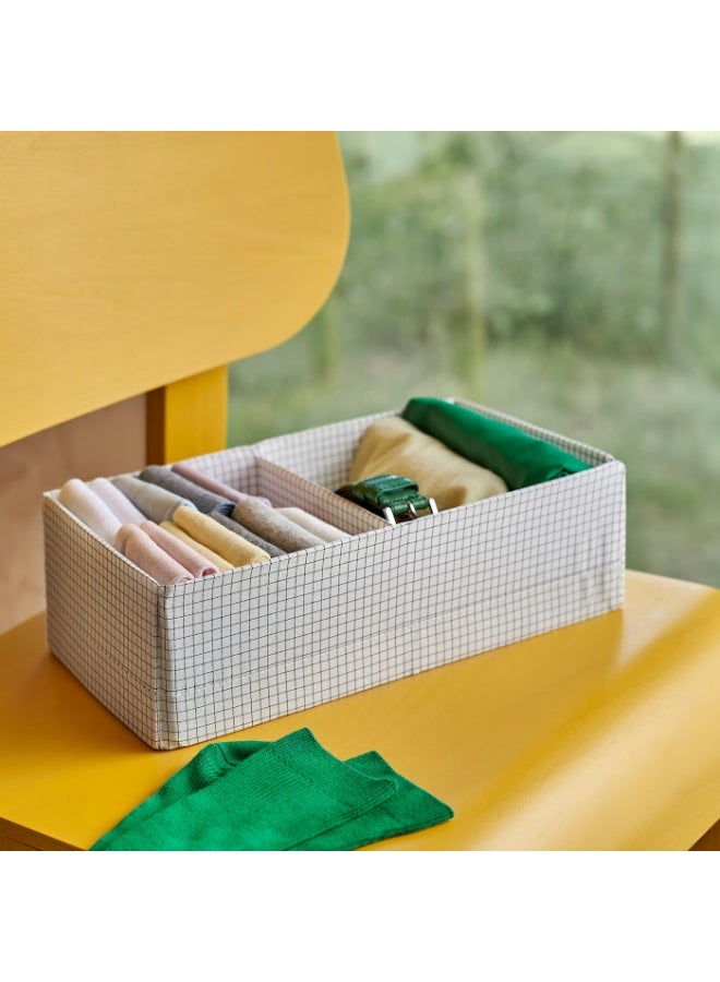 stuk Box with Compartments, White/Black, 17x32x10 cm - Image 2