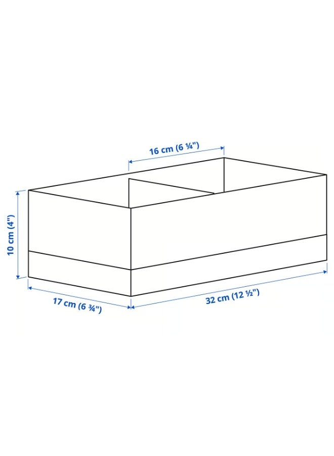 stuk Box with Compartments, White/Black, 17x32x10 cm - Image 5