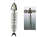 LING Fish Windchime,Fish Skeleton Windchime,Fish Bone Cast Iron Wind Chimes Vintage Metal Wind Chimes Outdoor Soothing - Image 2