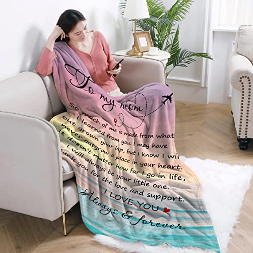 Fastpeace Gifts for Mom from Daughter or Son – to My Mom Blanket, Thoughtful Christmas, Xmas Day or Birthday Gift, Cozy Present for Mother, Soft Flannel Throw Blanket 50x60 inches for Bed and Couch - Image 5