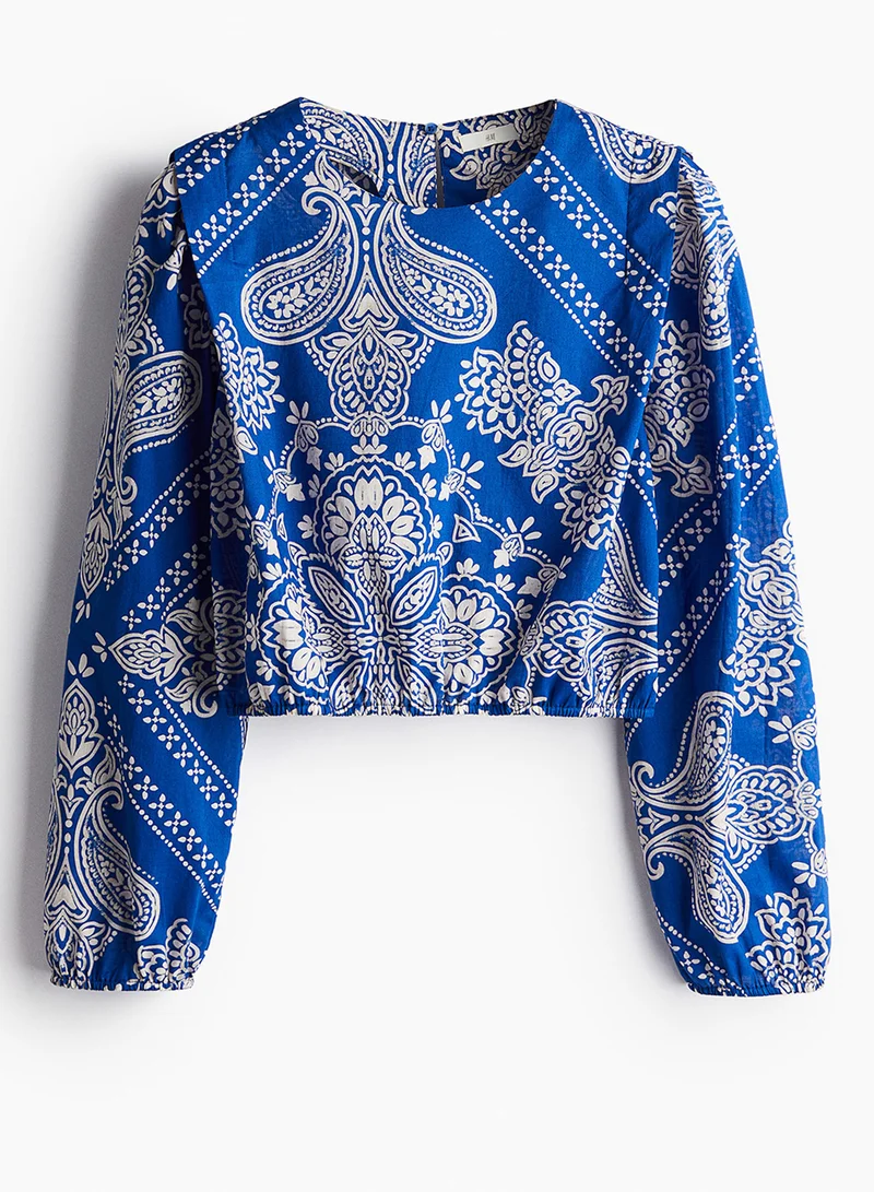 H&M Defined-Shoulder Blouse