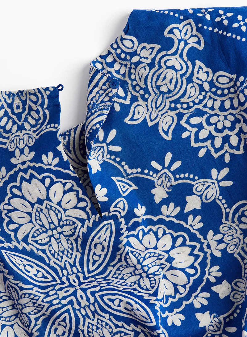 H&M Defined-Shoulder Blouse
