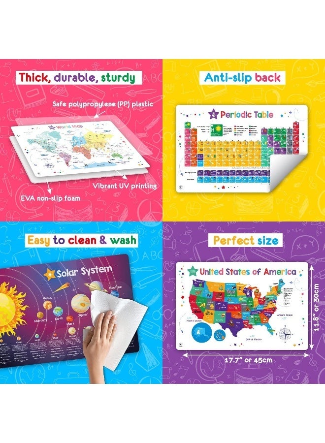 Simply Magic Discovery Set of 5 Educational Placemats for Kids - Image 3