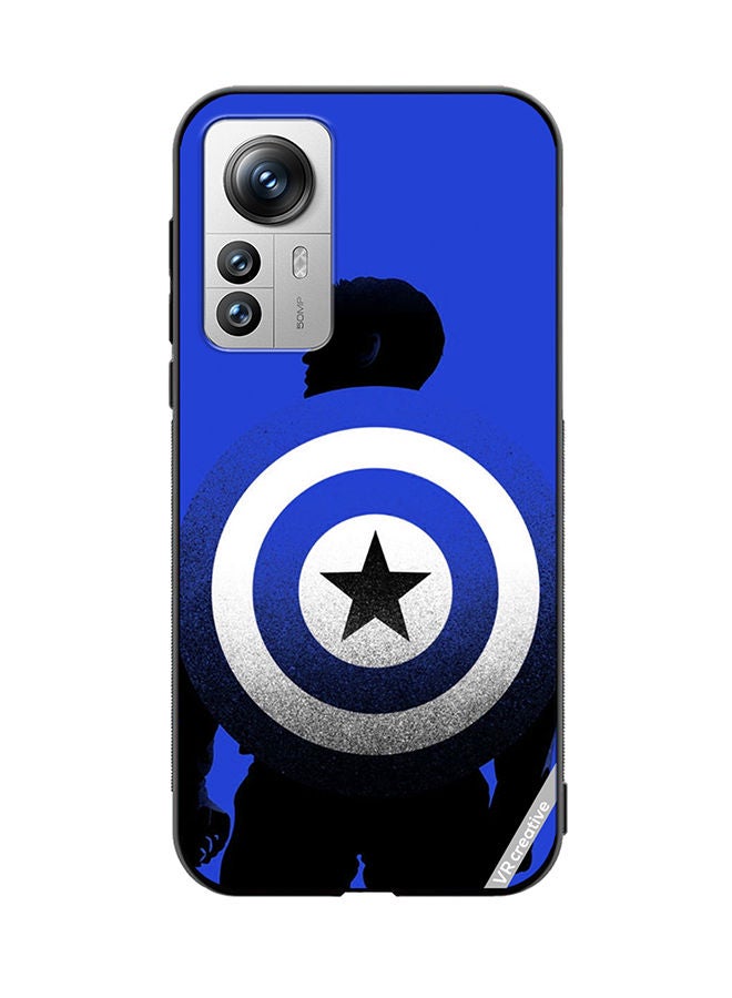 VR CREATIVE Protective Case Cover For Xiaomi 12X Captain America Blue Design Multicolour - Image 1