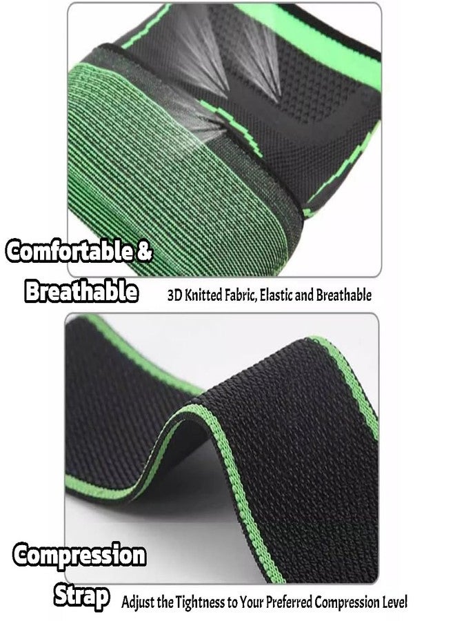 DOUSHI Knitted Nylon Elbow Support, Breathable and Lightweight Design, Tendonitis Pain Relief, for Gym, Badminton, Cricket, Weightlifting, Elbow Compression Sleeves for Men and Women (2Pcs, Size L) - Image 4
