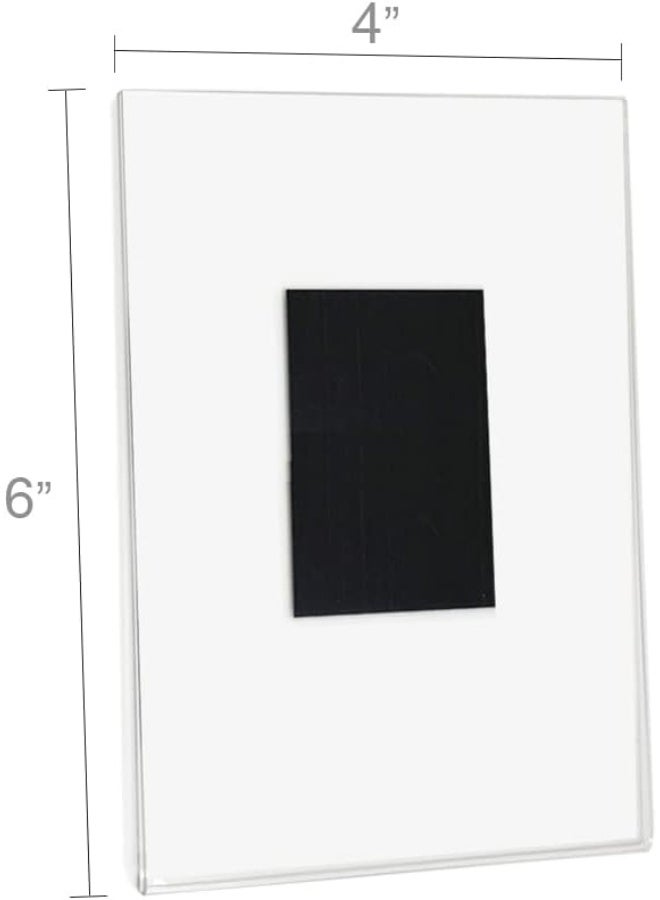 pbf PHOTO BOOTH FRAMES 4x6 Clear Acrylic Picture Frame Magnet; Magnetic Acrylic Photo Frames (10) - Image 2
