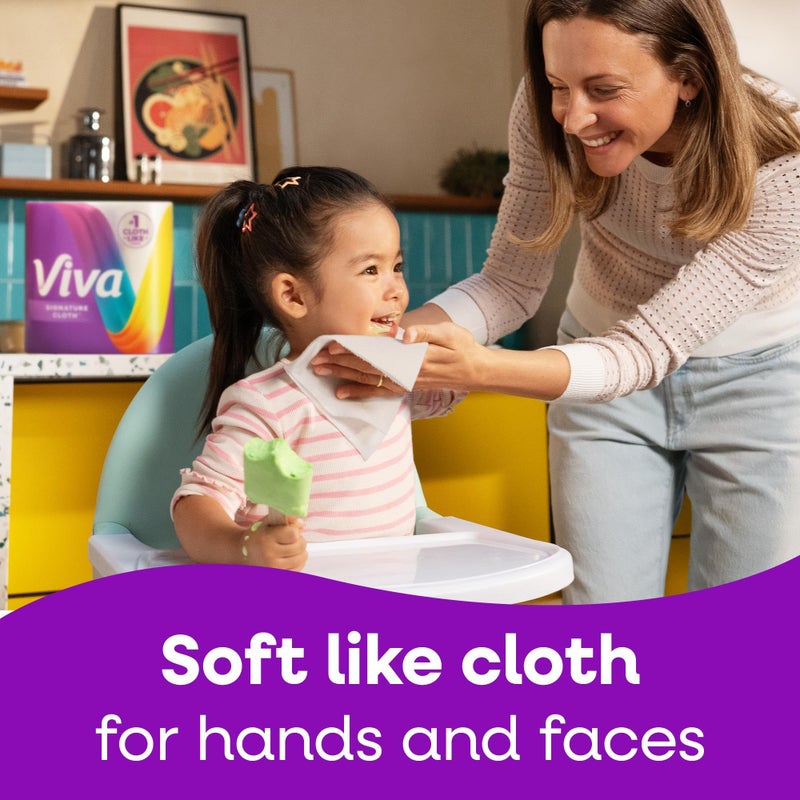 Viva Signature Cloth Paper Towels, Task Size, 16 Family Triple Rolls, 141 Sheets per Roll (Packaging May Vary) - Image 3
