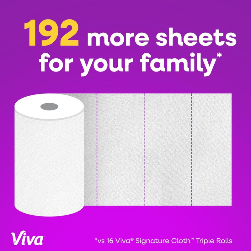 Viva Signature Cloth Paper Towels, Task Size, 16 Family Triple Rolls, 141 Sheets per Roll (Packaging May Vary) - Image 5