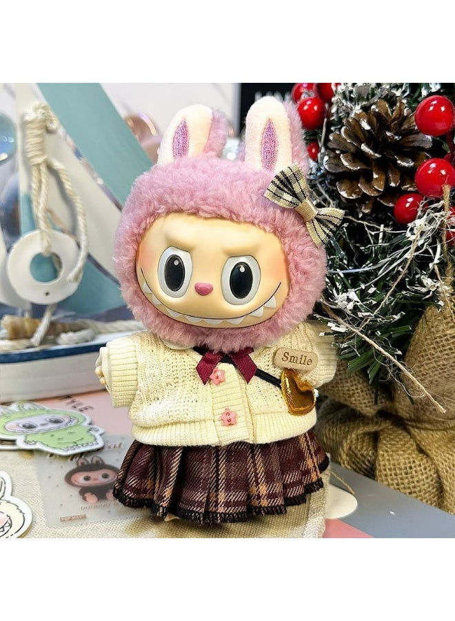 Doll Clothes Compatible with 15cm Labubu, Doll Clothes Set, Fashion Doll Dress Outfit Set Suitable for La bubu Accessories, Dress Up Clothes for Labubu No Doll - Image 1