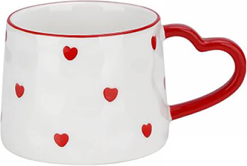Gaolinci Creative Red Heart Mug with Handle 8 Oz Tea Cup Coffee Mug - Image 1