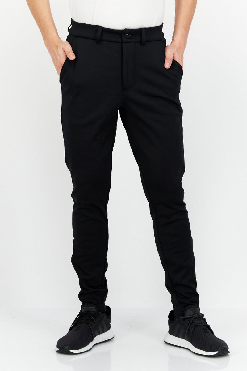 Lyle & Scott سروال رجالي بقصة عادية مستقيمة، أسود - Image 1