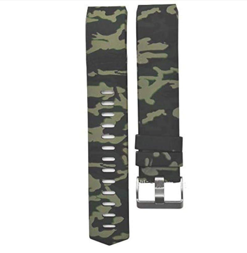 eWINNER Sports Silicone Strap Compatible with Fitbit Charge 2 – Soft Durable Replacement Band – Olive Green - Image 2