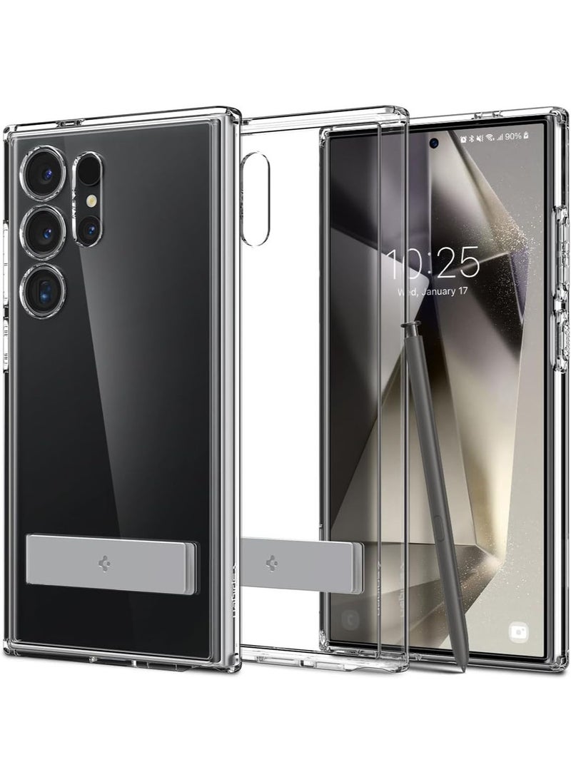 Spigen Ultra Hybrid S for Samsung Galaxy S24 ULTRA Case Cover with Kickstand - Crystal Clear  - Image 1