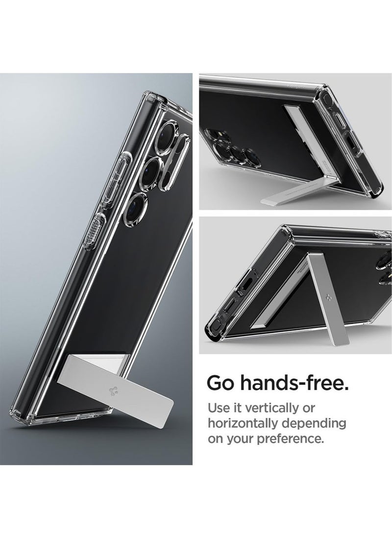 Spigen Ultra Hybrid S for Samsung Galaxy S24 ULTRA Case Cover with Kickstand - Crystal Clear  - Image 4
