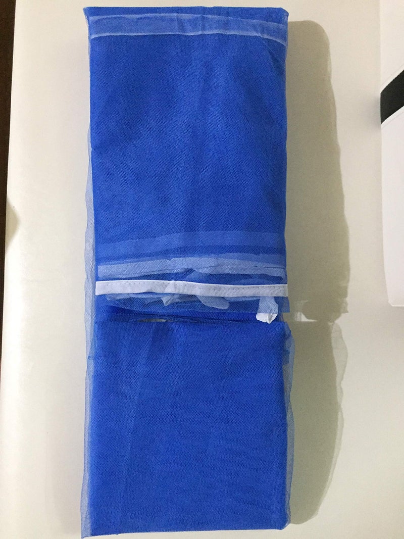 Divayanshi Polycotton Insect & Fly Protection Durable Foldable Machardani Mosquito Net for Bed (Blue, 7 x 7 ft) - Image 3