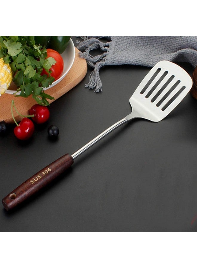 Mockery Stainless Steel Spatulas, Slotted Turner, Metal Spatulas Turner for Cooking, Barbecue Spatulas, Perfect for Flipping, Stirring, Stir-Frying, Draining, 13 Inch - Image 1