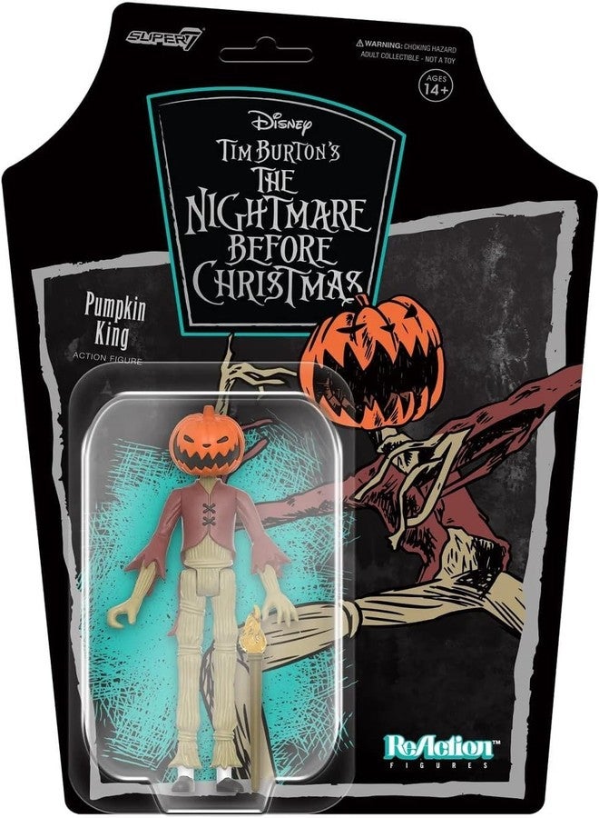 Super7 Tim Burton's The Nightmare Before Christmas Pumpkin King - 3.75" Disney Action Figure with Accessory Classic Movie Collectibles and Retro Toys - Image 1