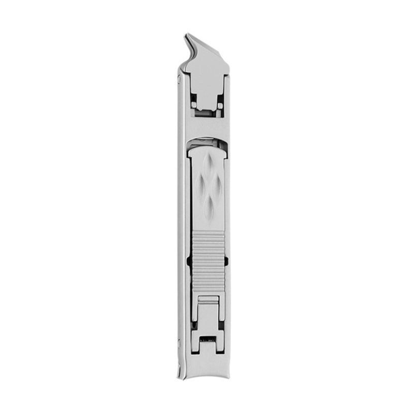 Nail Clipper: 1Pc Silver Stainless Steel Double Head Nail Clipper - Easy To Use Foldable Design, Sharp Blades For Thick Nails for Home And Professional Manicure Care - Image 1