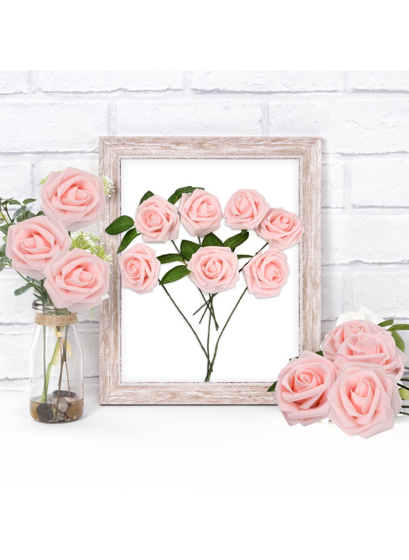 Generic - 25 Pcs Artificial Foam Roses with Stems, 8cm Flowers for Wedding Bouquets, Centerpieces, and DIY Decor - Image 1