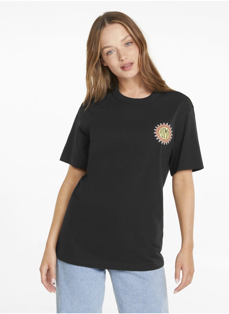 PUMA - DOWNTOWN Womens Relaxed Graphic T-Shirt - Image 1