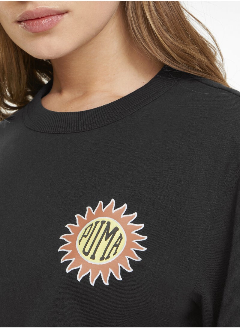 PUMA - DOWNTOWN Womens Relaxed Graphic T-Shirt - Image 1