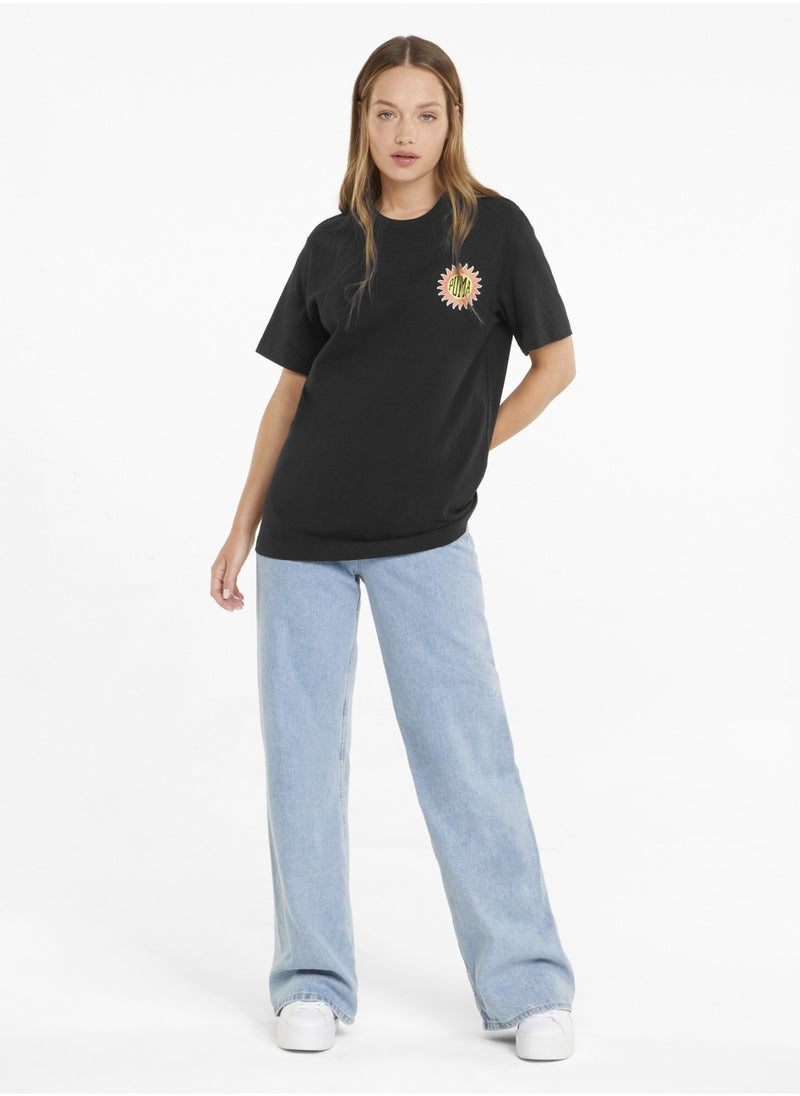 PUMA - DOWNTOWN Womens Relaxed Graphic T-Shirt - Image 1