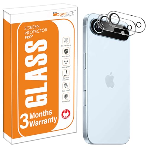 OpenTech® Premium Camera Lens Protector Tempered Glass Compatible For iPhone 17 Air With Edge To Edge Coverage (Full Transparent) (Pack of Two) - Case friendly, Anti Scratch glass - Image 1
